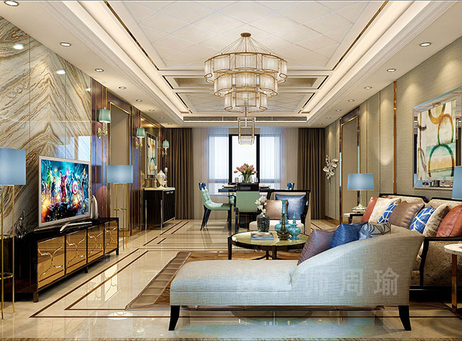 台湾女大战巨屌男世纪江尚三室两厅168平装修设计效果欣赏